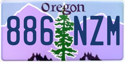 OR license plate 886NZM