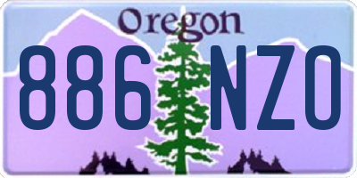 OR license plate 886NZO