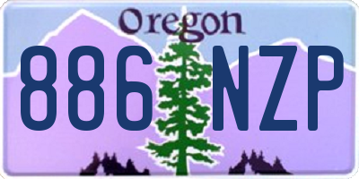 OR license plate 886NZP