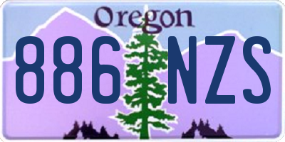 OR license plate 886NZS