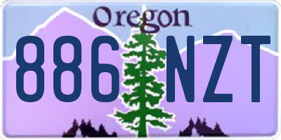 OR license plate 886NZT