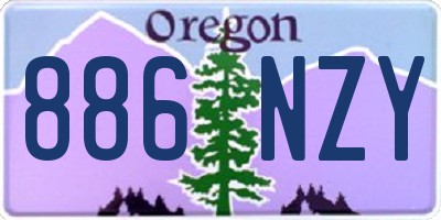 OR license plate 886NZY