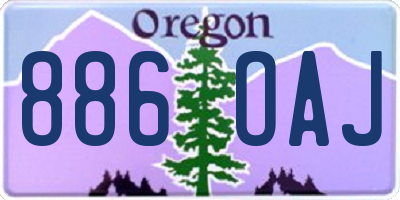 OR license plate 886OAJ