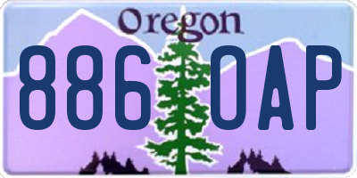 OR license plate 886OAP
