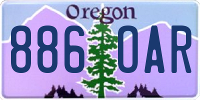 OR license plate 886OAR
