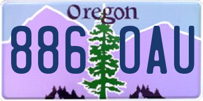 OR license plate 886OAU