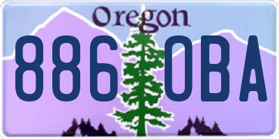 OR license plate 886OBA