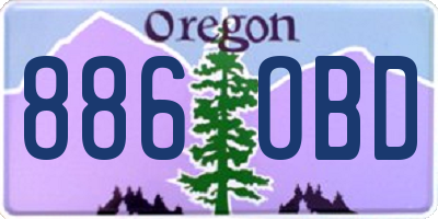 OR license plate 886OBD