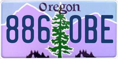 OR license plate 886OBE