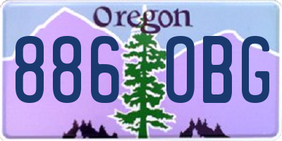 OR license plate 886OBG