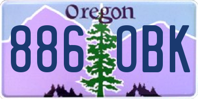 OR license plate 886OBK