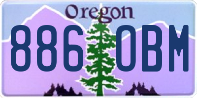 OR license plate 886OBM