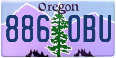 OR license plate 886OBU