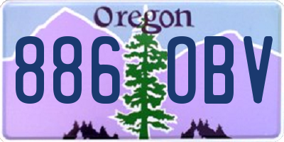 OR license plate 886OBV