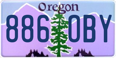 OR license plate 886OBY