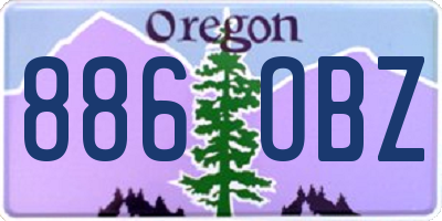 OR license plate 886OBZ