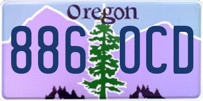OR license plate 886OCD