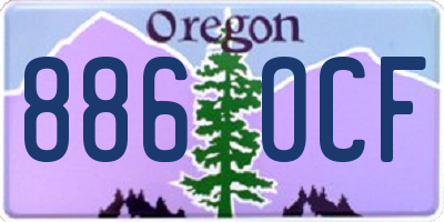 OR license plate 886OCF