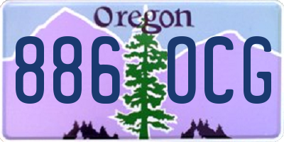 OR license plate 886OCG
