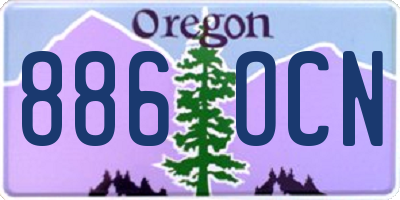 OR license plate 886OCN
