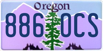 OR license plate 886OCS