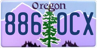 OR license plate 886OCX