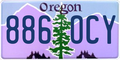 OR license plate 886OCY