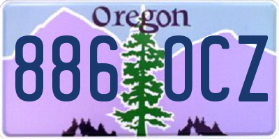 OR license plate 886OCZ