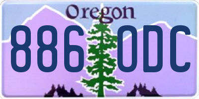 OR license plate 886ODC