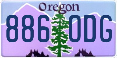 OR license plate 886ODG