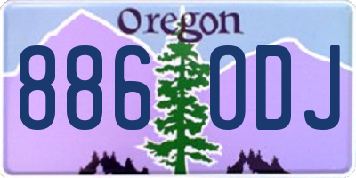 OR license plate 886ODJ