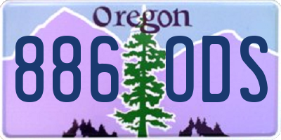 OR license plate 886ODS