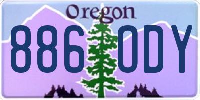 OR license plate 886ODY