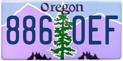 OR license plate 886OEF