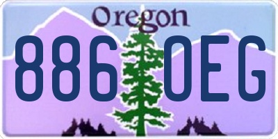 OR license plate 886OEG