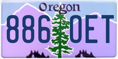 OR license plate 886OET