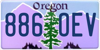 OR license plate 886OEV