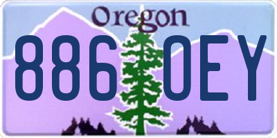OR license plate 886OEY
