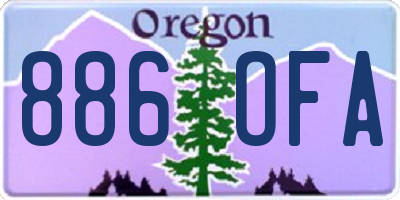 OR license plate 886OFA