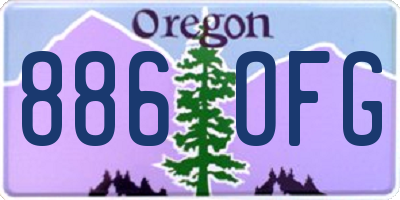 OR license plate 886OFG