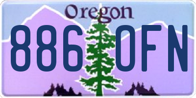 OR license plate 886OFN