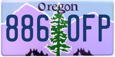 OR license plate 886OFP