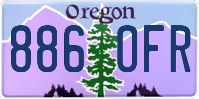 OR license plate 886OFR