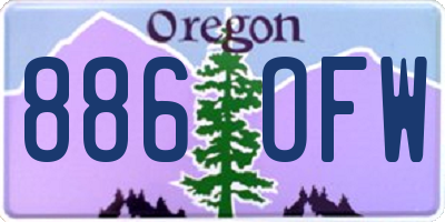OR license plate 886OFW