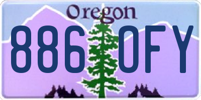 OR license plate 886OFY