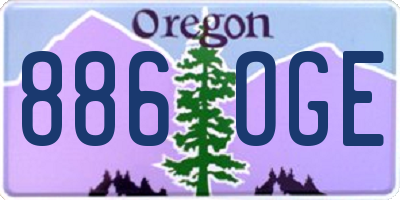 OR license plate 886OGE