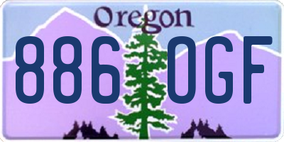 OR license plate 886OGF