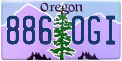 OR license plate 886OGI
