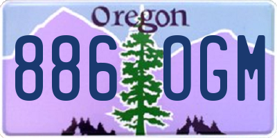 OR license plate 886OGM