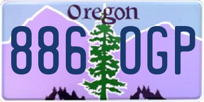 OR license plate 886OGP